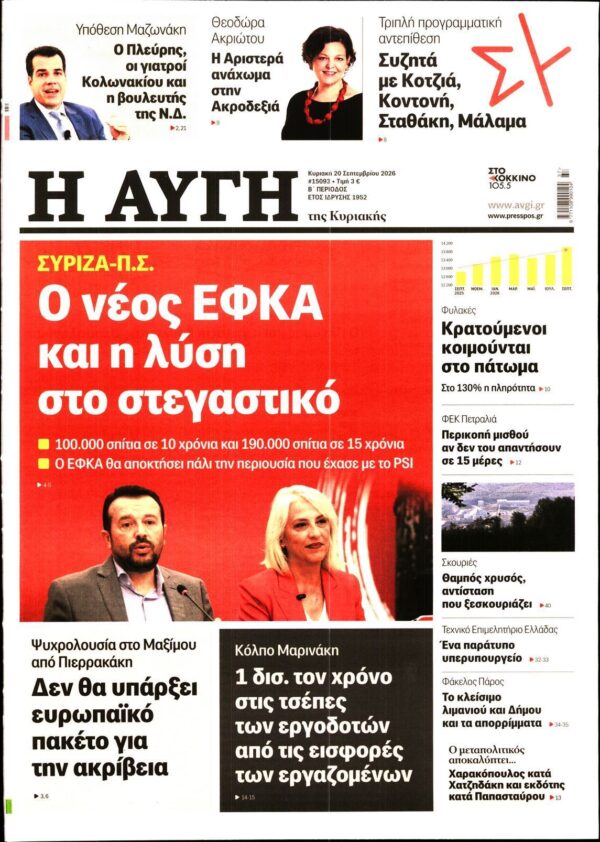 ΑΥΓΗ ΤΗΣ ΚΥΡΙΑΚΗΣ