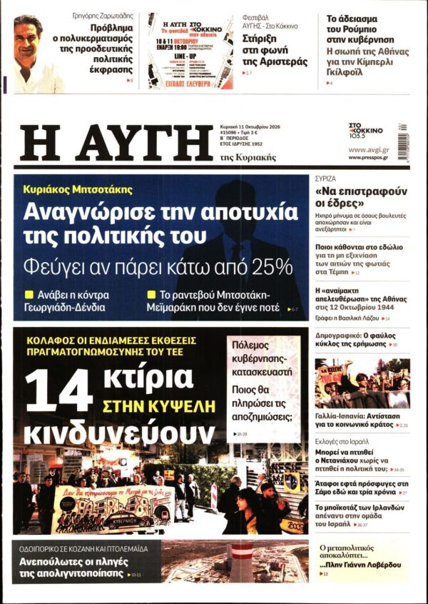 ΑΥΓΗ ΤΗΣ ΚΥΡΙΑΚΗΣ